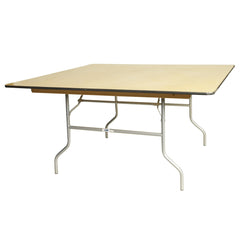 Table - 48" x 48" WFT Series Russian Birch Wood Square - Metal Edge