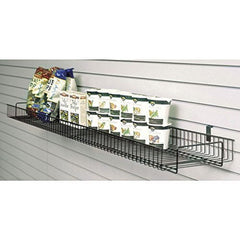 HUBERT Slatwall Shelf with Lip Black Wire - 60" L x 12" D