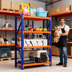 MaxShelv 79" H Garage Shelving 2500lbs, 4 Tier Metal Storage Shelves Adjustable Shelving Unit and Storage for Garage,Basement,59" W x 20" D x 79" H