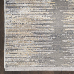 Nourison Modern Abstract Abstract Grey Gold 5'3" x 7'6" Area Rug (5x8)