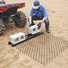 Steel Drag Harrow/Field Leveler for ATV, UTV & Tractor with Front Tray, 5' x 4'