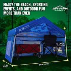 Caravan Canopy Skybox 3.2' x 6.5' Instant Multipurpose Sport Shelter, Blue