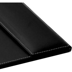 Rustic Black Leather Desk Pad w/ Calendar, 34 x 20