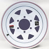 15" x 6" White Spoke Trailer Wheel 6-5.5" Bolt Circle
