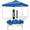 Phi Villa 10ft x 10ft Blue Pop Up Outdoor Canopy, Waterproof