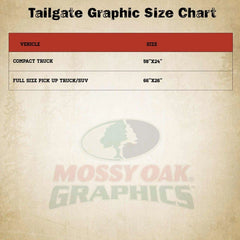 Mossy Oak Camo Tailgate Graphic - Compact Truck (58" x 24") - Duck Blind