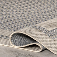 nuLOOM Antonella Bordered Solid Indoor/Outdoor Area Rug, 8' x 10', Beige