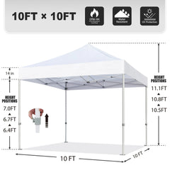 Euromax Canopy 10' x 10' Emerald Pop-up Canopy and 56lbs Instant Outdoor Canopy