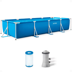 Open Box Intex 14 x 33 Rectangular Above-Ground Swimming Pool with Frame