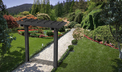 Vita 72" x 90" Wildwood 2 Post Cedar Arbor, Charcoal, VA68896