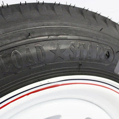 12" X 4" 5 lug 4.5" Bolt Circle White Spoke Trailer Wheel