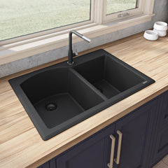 Ruvati RVG1344BK 33 x 22 inch epiGranite Kitchen Sink - Midnight Black