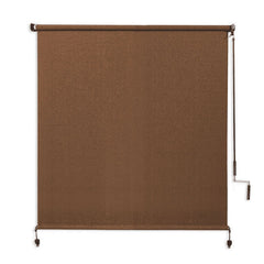 Coolaroo 4' x 6' Outdoor UV Blocking Cordless Solar Roller Shade Blind, Mocha