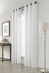 Winmate Insulated Cotton Grommet Curtain Panel - Pair each 40" x 54" in White