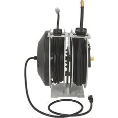 Klutch Combo Air and Electric Hose Reel, 3/8in. x 25ft., Steel