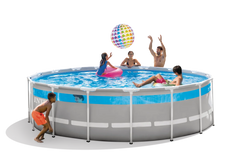 Intex 17' x 48" Clearview Prism Frame Above Ground Swimming Pool Set with Pump