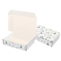 Ucanpack Christmas Packing Boxes 11 x 7 x 3" - 50 Pack Winter Forest Printed Holiday Boxes - Holiday Shipping Box Made In USA Holiday Box Corrugated Shipping Boxes