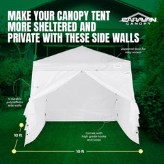 Canopy V-Series 10 x 10 Foot Tent Sidewalls, White (Sidewalls Only)