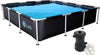 Lark 7' x 24" Square Metal Frame Splash Pool with 530 gallon Filtration Pump