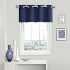 Eclipse Kingston Pinsonic Blackout Therma Weave Valance, Smoke Gray, 52 X 18 In