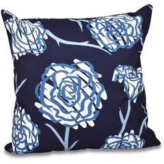 Simply Daisy 16" x 16" Spring Floral 2 Floral Outdoor Pillow, Blue