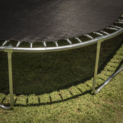 Jumpking Oval 10' x 15' Trampoline, with Two Basketball Hoops, Blue/Yellow