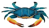 Artistry in Mosaics Blue Swimmer Crab Ceramic Swimming Pool Mosaic 7" x 12"