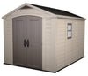 Keter Factor 8 x 11 Foot All Weather Resin Outdoor Storage Shed, Taupe