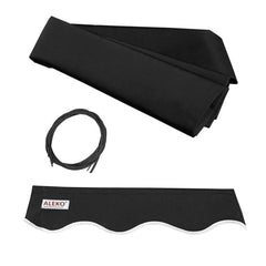 ALEKO Awning Fabric Replacement for Retractable Awning, 8 x 6.5 Ft, Black Color