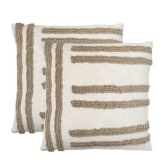 Mina Victory Cotton 20" x 20" Decor Pillow, 2-pack