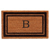 Calloway Mills Black Border 36" x 72" Monogram Doormat (Letter B)
