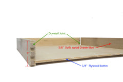 COUVER Bottom Mount Fully Assembled Slide Out Cabinet Shelf Pull-Out Wood Drawer Organizer 16.5"(W) x 21.25"(D) X 4"(H), Soft-Close Rail with Spacer(Easy to Install)