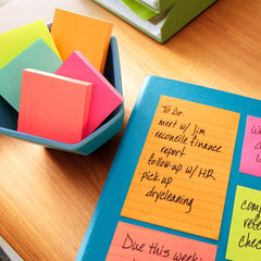 Post-it Notes, 4 in. x 6 in. Assorted Colors, 100 Sheets, 5-pack