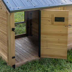 Backyard Discovery 7' x 5' Canine Cabin Cedar Wood Outdoor Dog Kennel