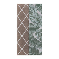 Better Homes & Gardens Palm Leave Reversible Rug, Green/White, 7' x 10'