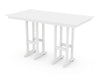 POLYWOOD 37" x 72" Farmhouse Patio Bar Table with Weather-Resistant Design, Slate Grey
