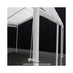 King Canopy 18 ft x 20 ft White Drawstring Carport Canopy Cover