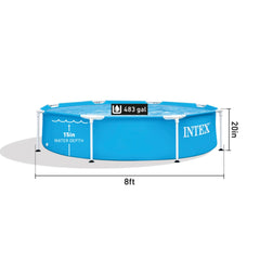 Intex 28205EH 8' X 20" Rust Resistant Durable Steel Frame Swimming Pool