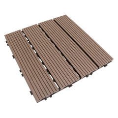 Golden Select WPC 12' x 12" Deck Tiles, 24 Tiles