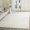 SAFAVIEH Ultimate Atanas Solid Plush Polyester Shag Area Rug, Silver, 4' x 6'