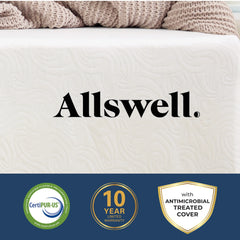 Allswell X 10 Hybrid of Memory Foam and Coils Mattress With Antimicrobial Treated Cover, King