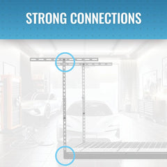 MonsterRax 4' x 8' Overhead Garage Storage Rack Holds 500 Pounds, White