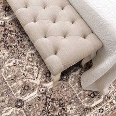 My Texas House Preston 9' X 12' Gray Floral Area Rug
