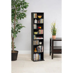 Atlantic 54" x 13" Summit Adjustable Wood Media Storage Shelf Bookcase, Espresso