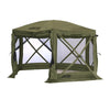 CLAM Quick-Set Pavilion 12.5 x 12.5' Portable Outdoor Canopy Shelter, Green