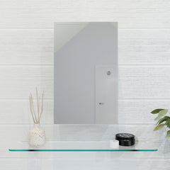 Croydex Trent Lockable Bathroom Storage Medicine Cabinet, Stainless Steel (15.7 x 9.8 in)