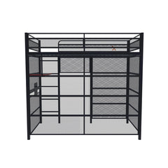 X Rocker Gaming Den Bunk Bed with VESA TV Mount, Twin, Black, Teen, Children