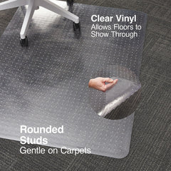 Staples 46" x 60" Low Pile Carpet Chair Mat Rectangular 567302