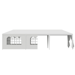ZENSTYLE Patio Wedding Party Tent Set White Waterproof Canopy - 10 x 30' White