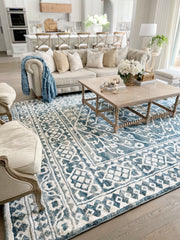 My Texas House Delilah 5'3" X 7'6" Blue Geometric Area Rug